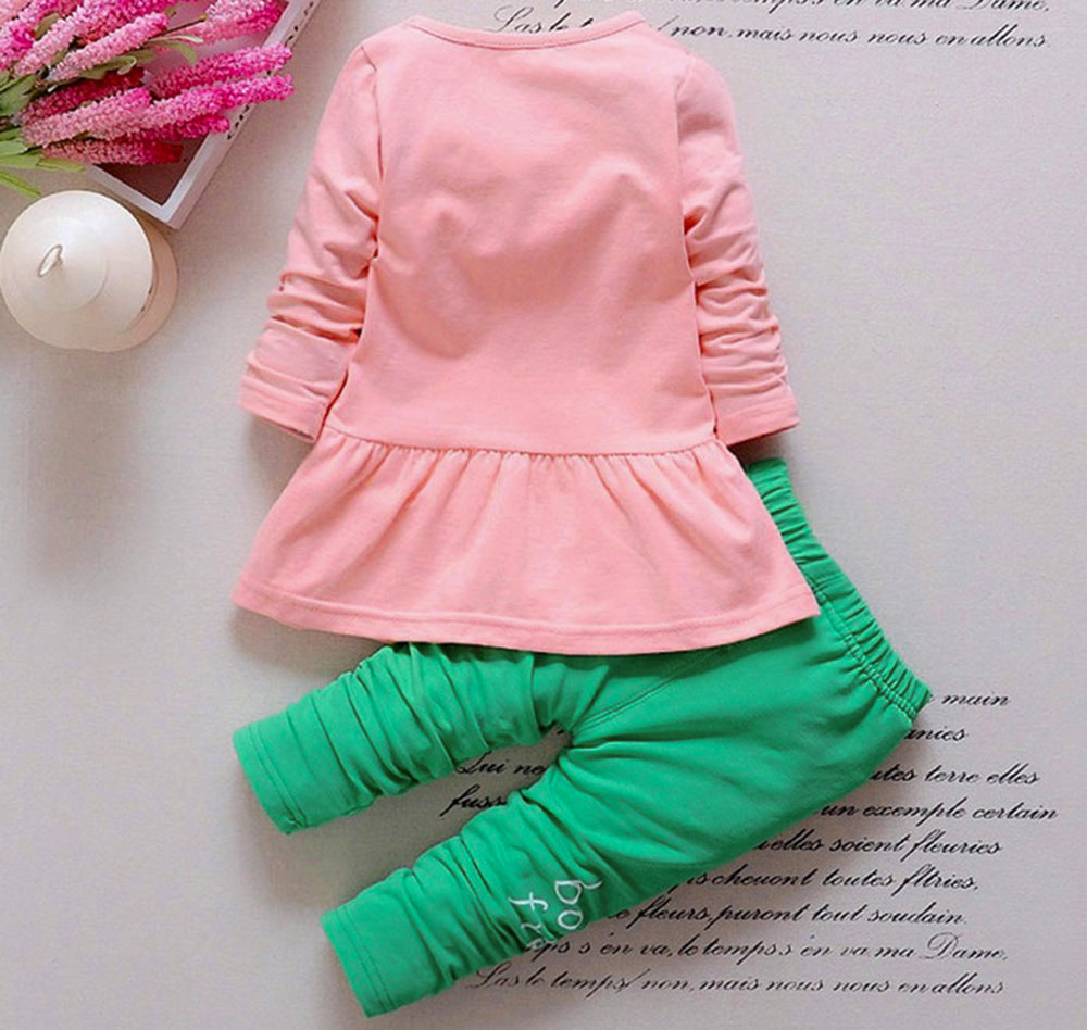 3pcs Lovely Girls Long Sleeve Tops / Coat / Trousers