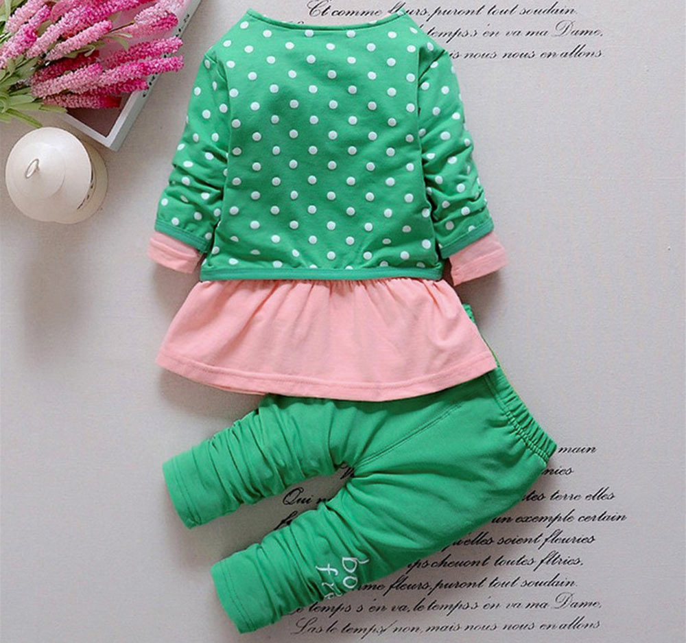 3pcs Lovely Girls Long Sleeve Tops / Coat / Trousers