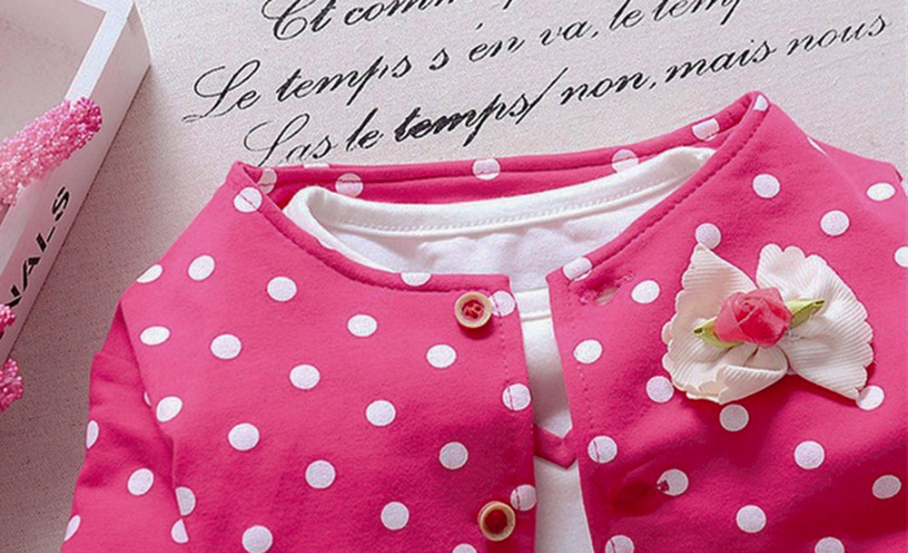 3pcs Lovely Girls Long Sleeve Tops / Coat / Trousers