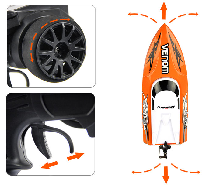 UDI 001 Tempo Power Venom 2.4G RC Boat with Auto Rectifying Deviation Direction Function UDI 001 Tempo Power Venom 2.4G RC Boat with Auto Rectifying Deviation Direction Function