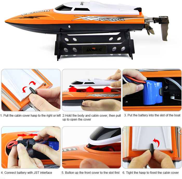 UDI 001 Tempo Power Venom 2.4G RC Boat with Auto Rectifying Deviation Direction Function UDI 001 Tempo Power Venom 2.4G RC Boat with Auto Rectifying Deviation Direction Function
