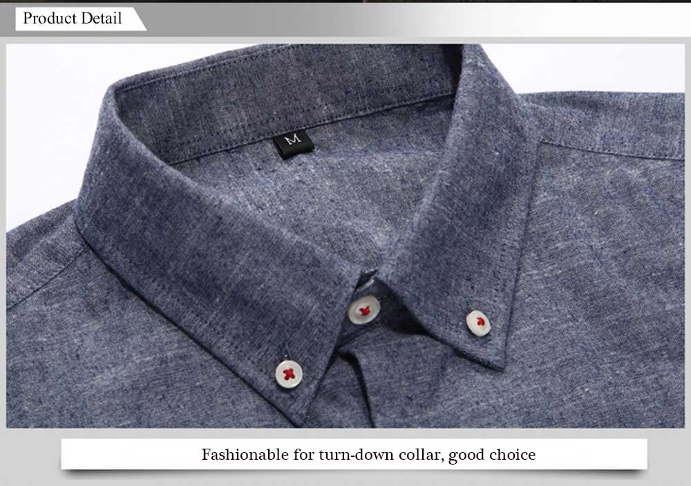 Casual Slim Patchwork Button Design Long Sleeve Men Shirt
