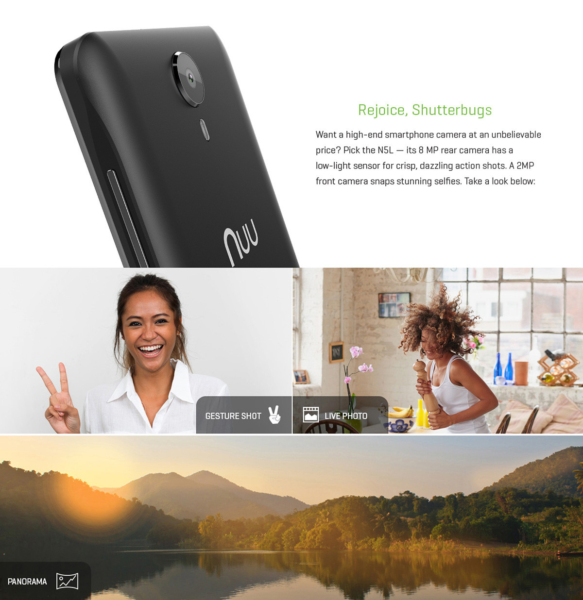 NUU N5L Android 5.1 5.5 inch 4G Phablet MTK6735 1.0GHz Quad Core 1GB RAM 8GB ROM Light Sensor GPS Bluetooth 4.0