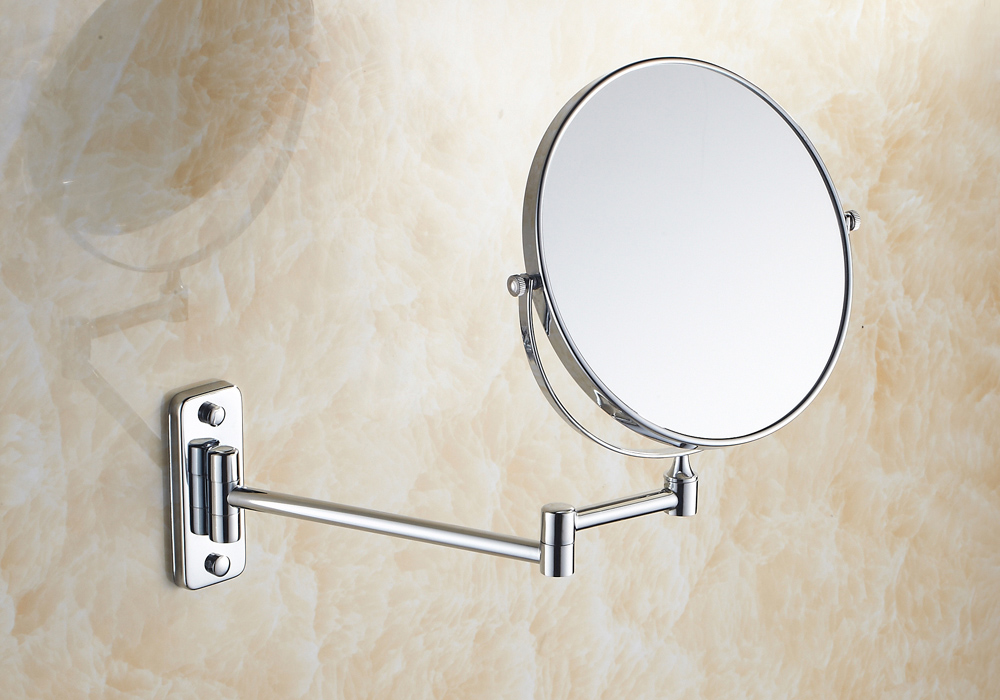 8 Inch Double Sides Swivel Wall Mounted Makeup Mirror Square Base 8 Inch Double Sides Swivel Wall Mounted Makeup Mirror Square Base