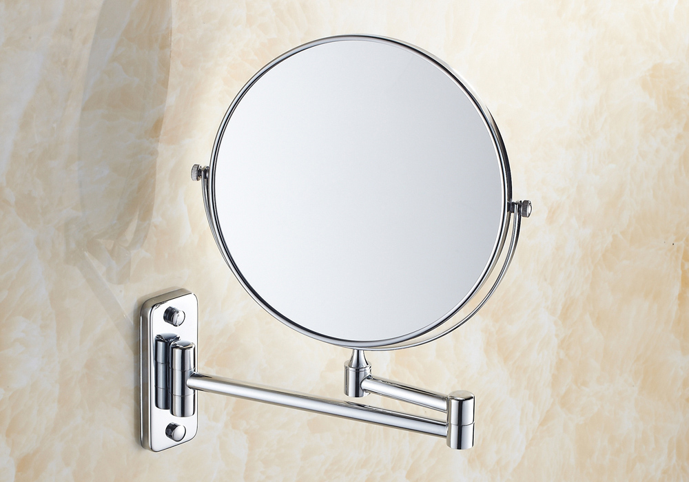 8 Inch Double Sides Swivel Wall Mounted Makeup Mirror Square Base
