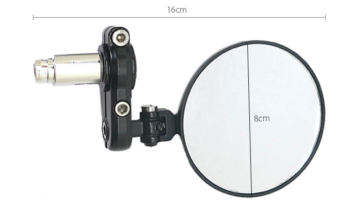 Paired Universal Motorcycle Side Back Round Rear Mirror