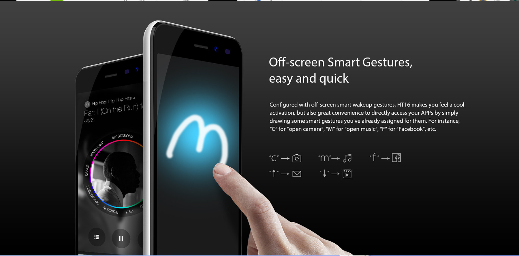 Homtom HT16 Android 6.0 5.0 inch 3G Smartphone MTK6580 Quad Core 1.3GHz 1GB RAM 8GB ROM Wakeup Gesture GPS A-GPS Bluetooth 4.0