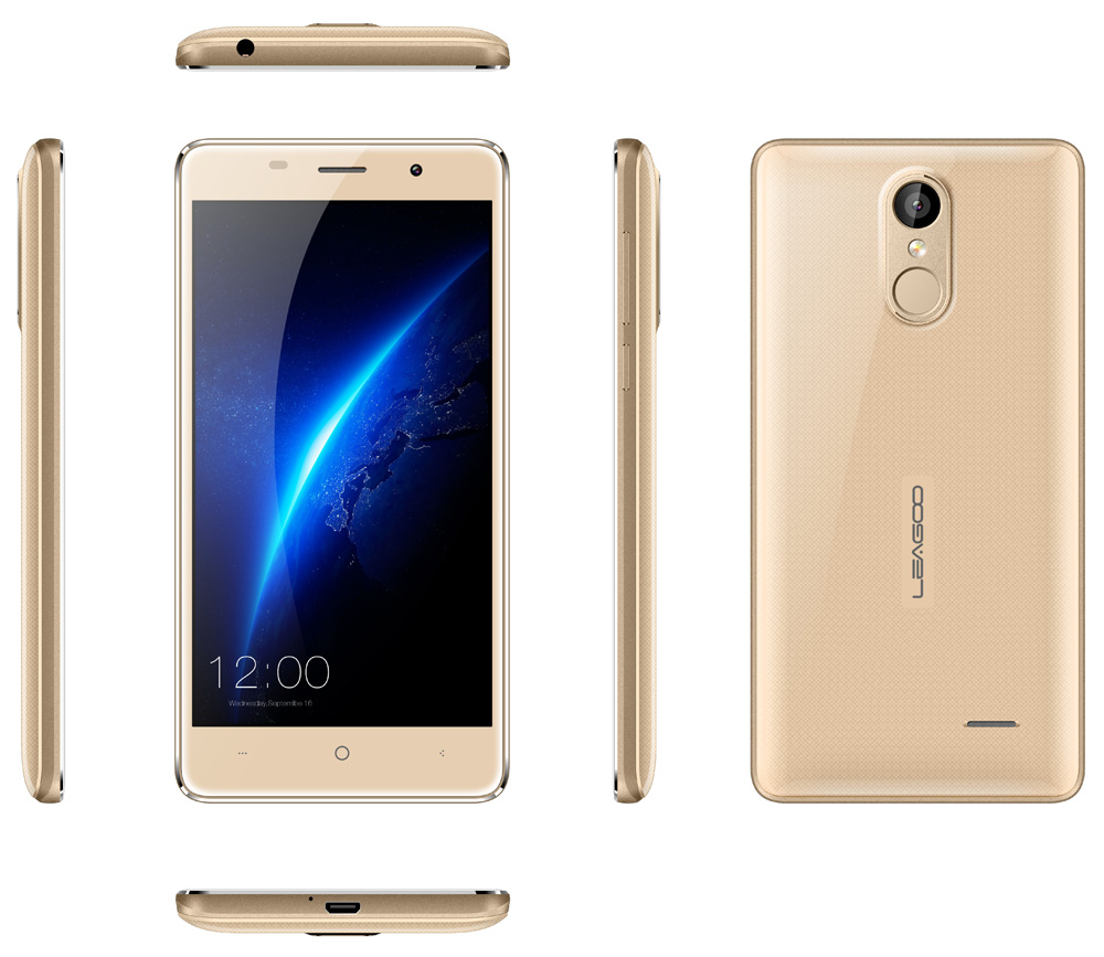 Leagoo M5 Android 6.0 2.5D Arc 5.0 inch Corning Gorilla Glass 4 Screen 3G Smartphone MTK6580 1.3GHz Quad Core 2GB RAM 16GB ROM Finggerprint Scanner GPS Bluetooth 4.0