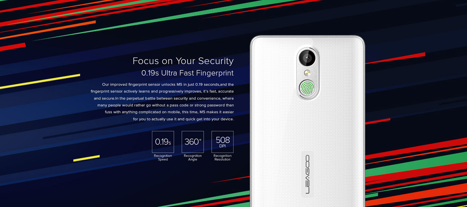 Leagoo M5 Android 6.0 2.5D Arc 5.0 inch Corning Gorilla Glass 4 Screen 3G Smartphone MTK6580 1.3GHz Quad Core 2GB RAM 16GB ROM Finggerprint Scanner GPS Bluetooth 4.0