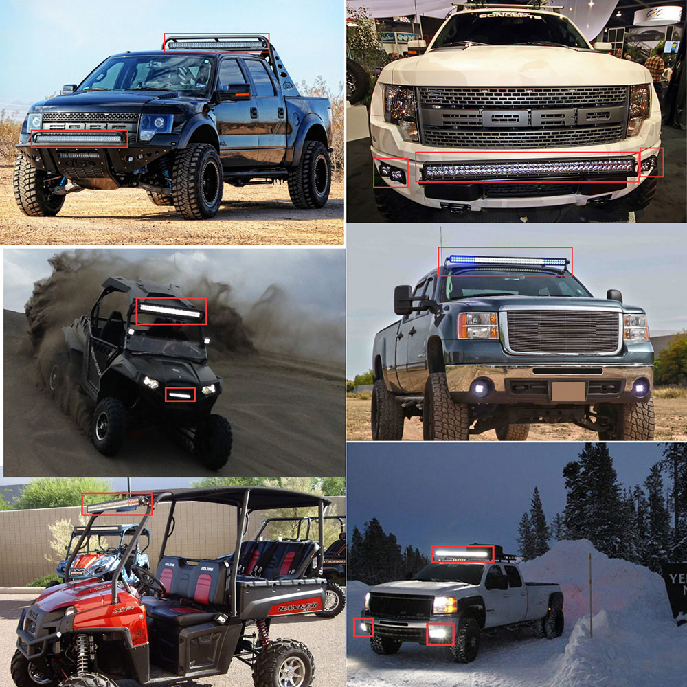 200W LED Automotive Exterior Work Light Vehicle Lighting Bar
