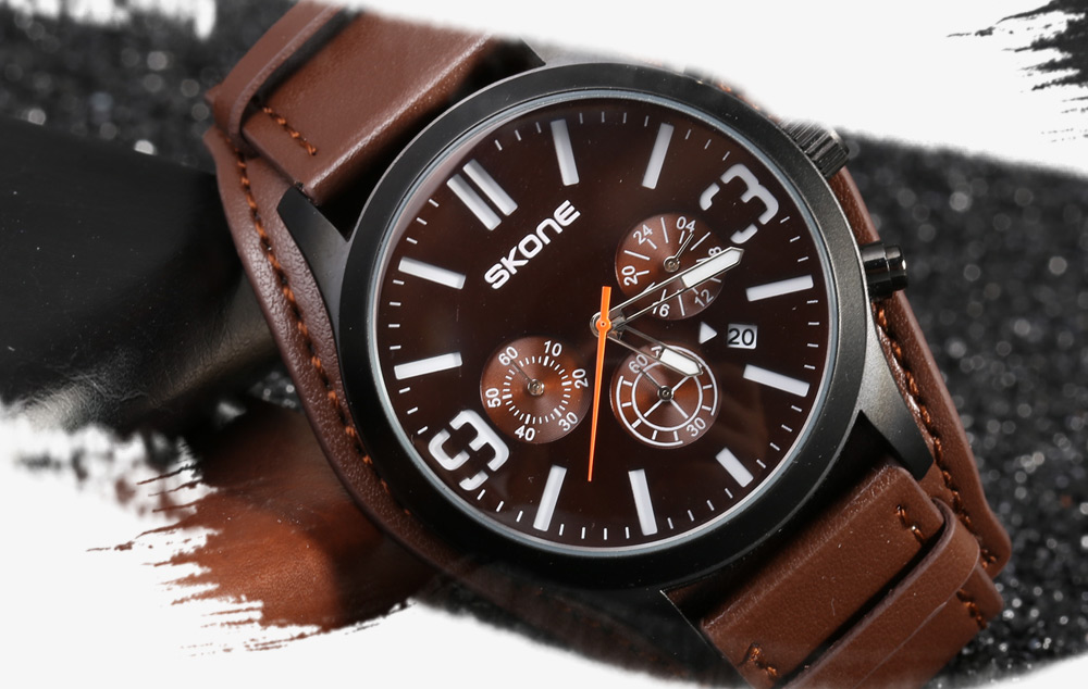 SKONE 9449EG Male Quartz Watch 24 Hours System Stopwatch Luminous Wristwatch SKONE 9449EG Male Quartz Watch 24 Hours System Stopwatch Luminous Wristwatch