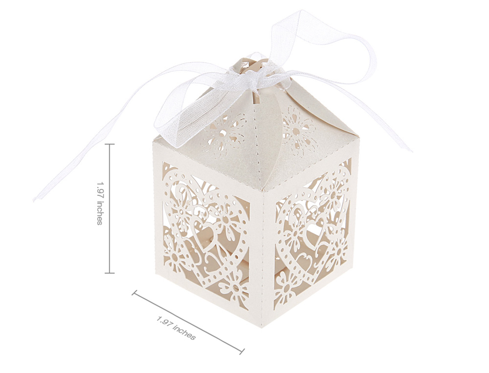 50pcs Love Heart Shape Candy Gift Boxes for Wedding Party 50pcs Love Heart Shape Candy Gift Boxes for Wedding Party