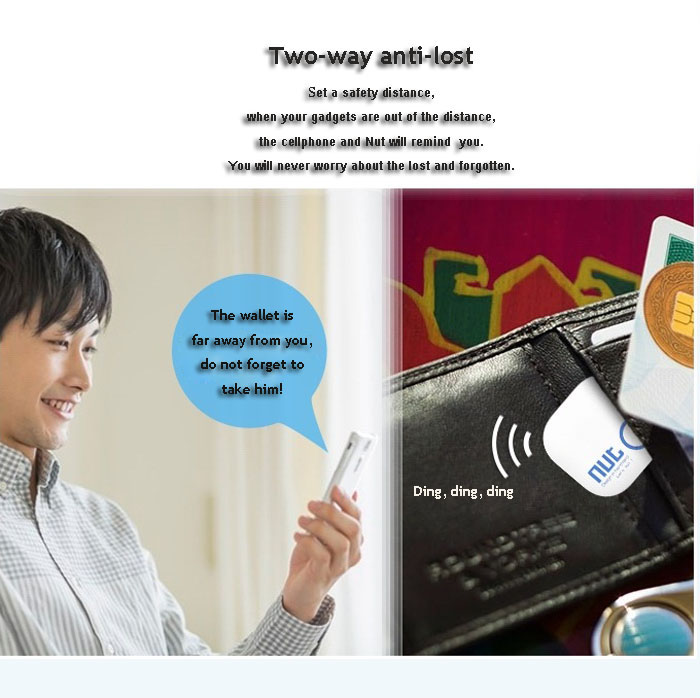 Nut 2 Intelligent Bluetooth Anti-lost Tracking Tag Alarm Patch Two-way Smart Finder