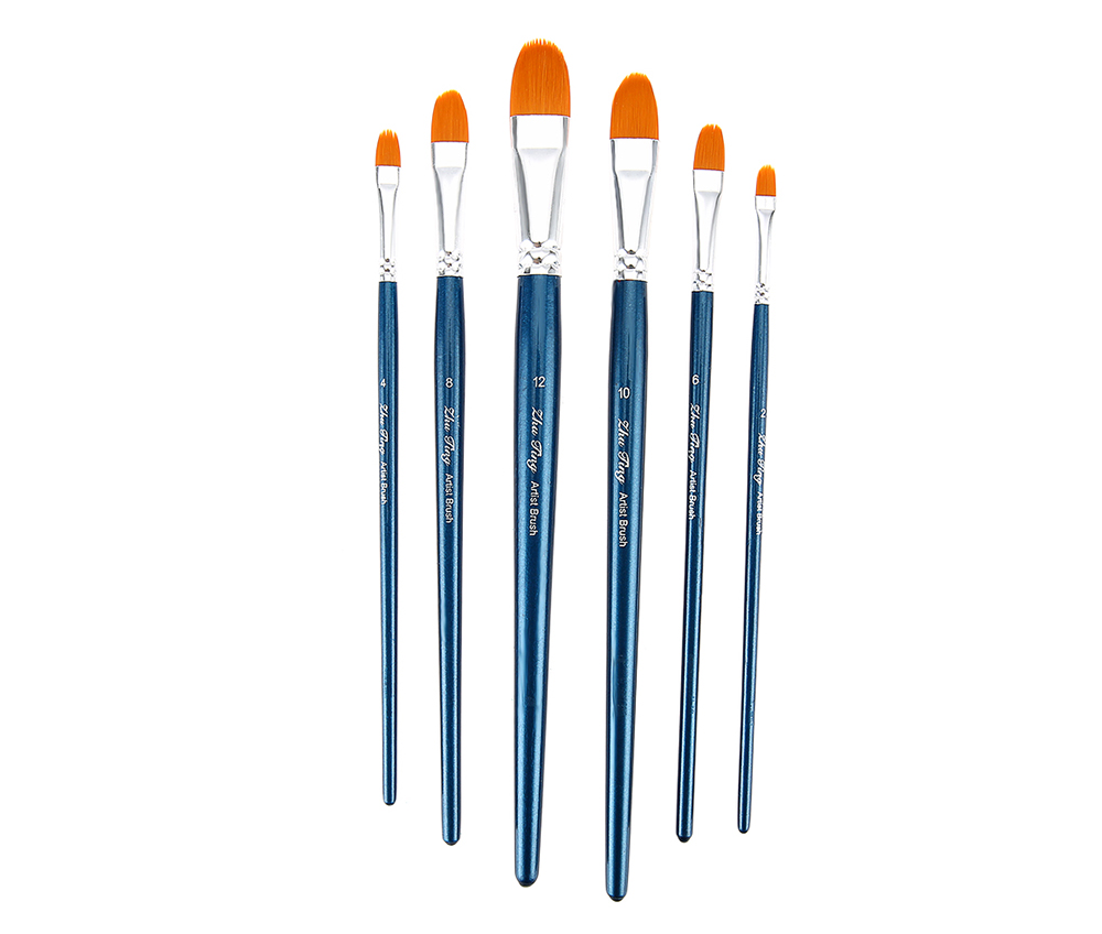 ZhuTing 6pcs Nylon Hair Painting Brush Artist Watercolor Acrylic Oil Painting Drawing Tools ZhuTing 6pcs Nylon Hair Painting Brush Artist Watercolor Acrylic Oil Painting Drawing Tools