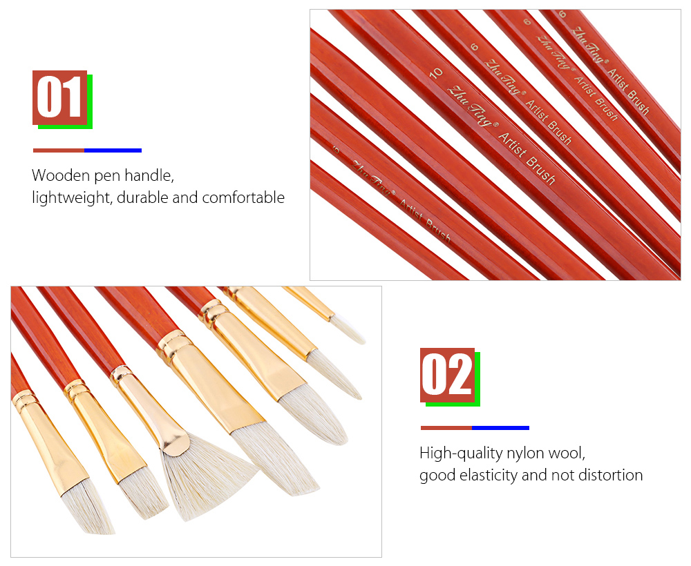 ZHUTING 7pcs Nylon Wool Drawing Brush Pen Acrylic Liner Painting Nail Art Tool ZHUTING 7pcs Nylon Wool Drawing Brush Pen Acrylic Liner Painting Nail Art Tool