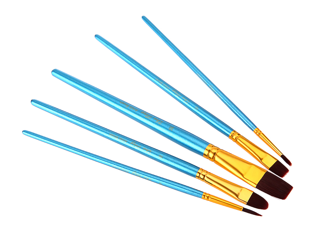ZhuTing 5pcs Nylon Hair Painting Brush Artist Watercolor Acrylic Oil Drawing Tools ZhuTing 5pcs Nylon Hair Painting Brush Artist Watercolor Acrylic Oil Drawing Tools