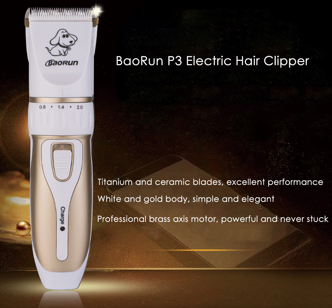 BaoRun P3 Professional Rechargeable Pet Electric Hair Clipper Cutter with Grooming Kit BaoRun P3 Professional Rechargeable Pet Electric Hair Clipper Cutter with Grooming Kit