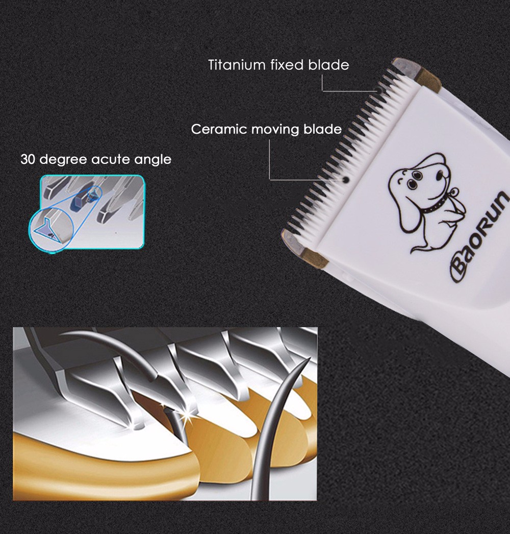 BaoRun P3 Professional Rechargeable Pet Electric Hair Clipper Cutter with Grooming Kit BaoRun P3 Professional Rechargeable Pet Electric Hair Clipper Cutter with Grooming Kit