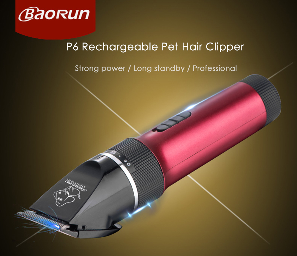 BaoRun P6 Professional Rechargeable Pet Electric Hair Clipper Cutter with Grooming Kit BaoRun P6 Professional Rechargeable Pet Electric Hair Clipper Cutter with Grooming Kit