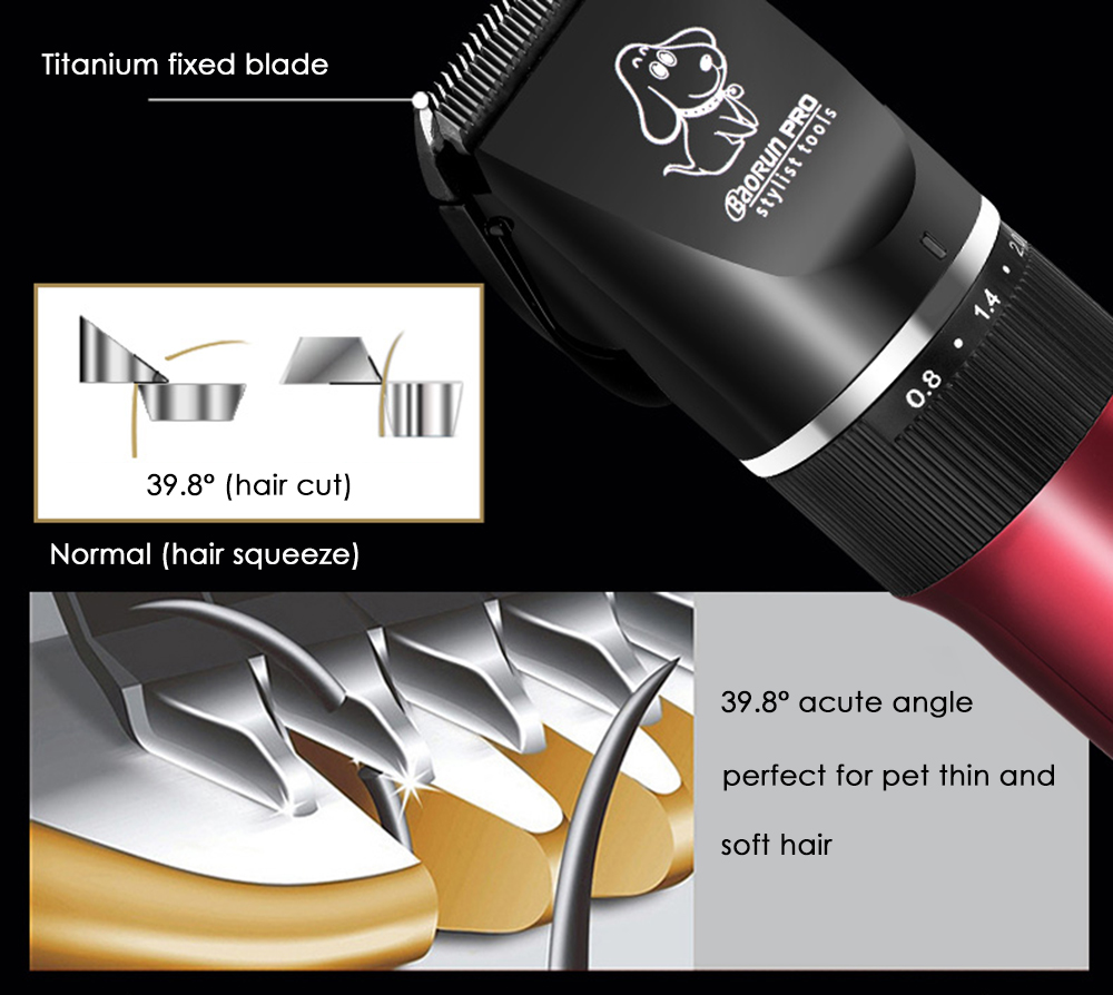 BaoRun P6 Professional Rechargeable Pet Electric Hair Clipper Cutter with Grooming Kit BaoRun P6 Professional Rechargeable Pet Electric Hair Clipper Cutter with Grooming Kit