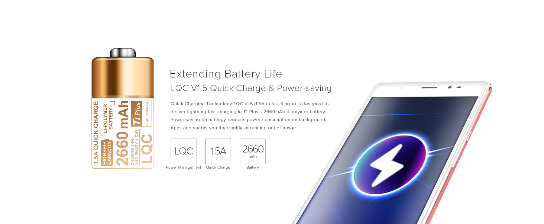 Leagoo T1 Plus Android 6.0 5.5 inch 4G Phablet MTK6737 1.3GHz Quad Core 3GB RAM 16GB ROM Fingerprint Scanner GPS Bluetooth 4.1