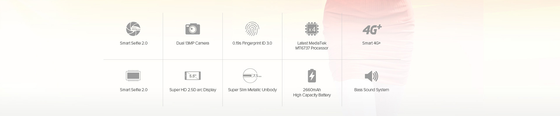 Leagoo T1 Plus Android 6.0 5.5 inch 4G Phablet MTK6737 1.3GHz Quad Core 3GB RAM 16GB ROM Fingerprint Scanner GPS Bluetooth 4.1