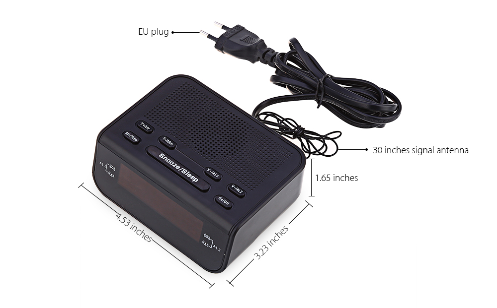 CR - 246 FM Digital Display LED Alarm Clock Radio Dual Mode CR - 246 FM Digital Display LED Alarm Clock Radio Dual Mode