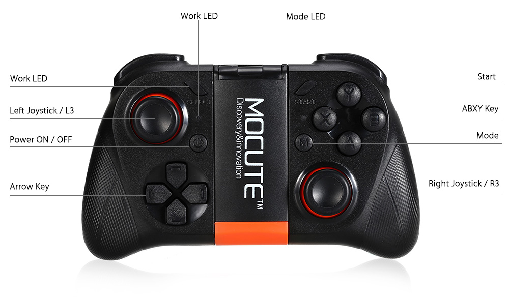 MOCUTE - 050 Bluetooth 3.0 Wireless Gamepad Game Controller for Android Smartphone / TV Box