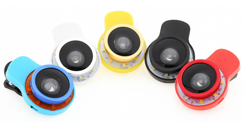 RK09F Fill-in Flash Kit with 180 Deg Fisheye 10X Macro 0.67X Wide Angle 0.4X Super Wide Angle Lens