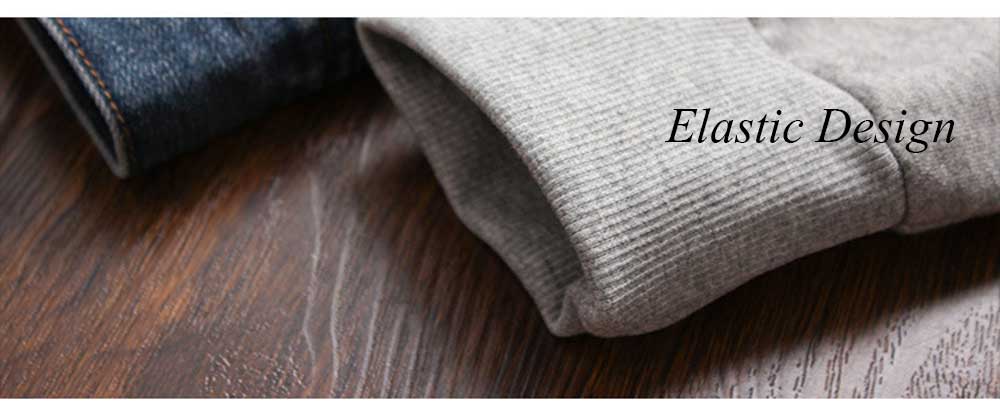 Casual Oversize Denim Patchwork Hooded Jacket for Men