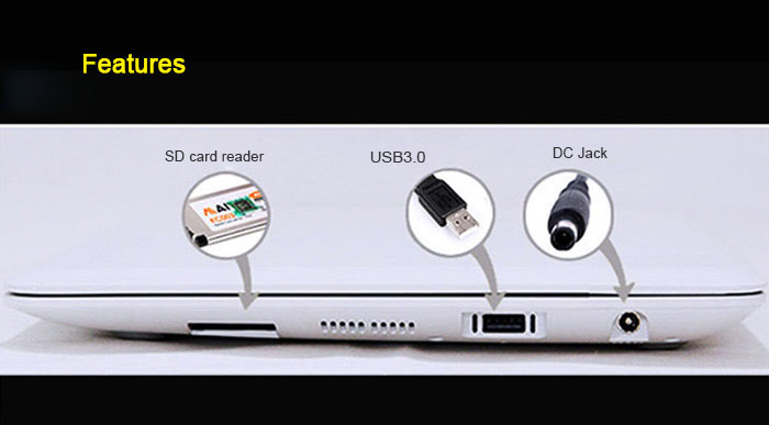 DEEQ A7 14.0 inch Notebook DOS OS Intel Celeron J1900 64bit Quad Core 4GB RAM 1000GB HDD Built-in Camera HDMI