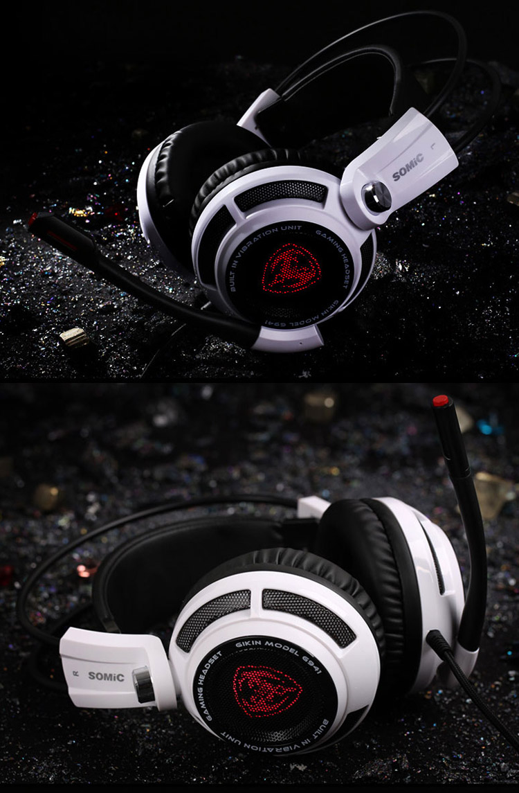 Somic G941 7.1 Virtual Surround Sound USB Gaming Headset with Vibrating Function Mic Voice Control