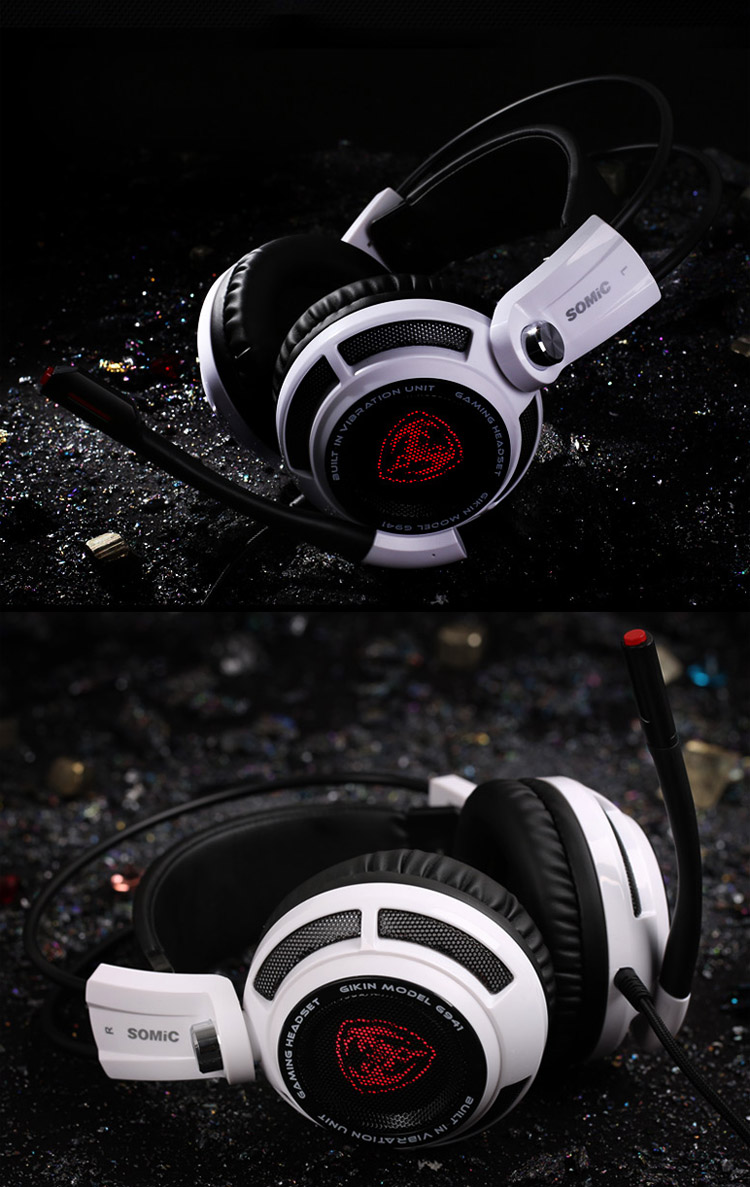 Somic G941 7.1 Virtual Surround Sound USB Gaming Headset with Vibrating Function Mic Voice Control