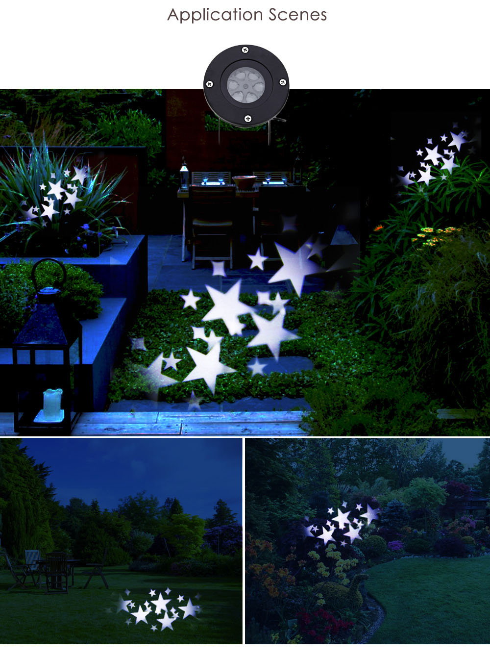 Lightme 100 - 240V 4W LED Star Light Waterproof Landscape Projector Lamp Lightme 100 - 240V 4W LED Star Light Waterproof Landscape Projector Lamp