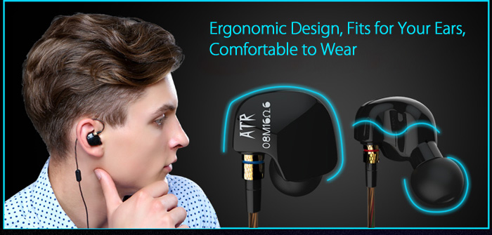 KZ ATR Dynamic Heavy Bass HiFi In-ear Earphones Noise Canceling 3.5mm Audio Jack KZ ATR Dynamic Heavy Bass HiFi In-ear Earphones Noise Canceling 3.5mm Audio Jack