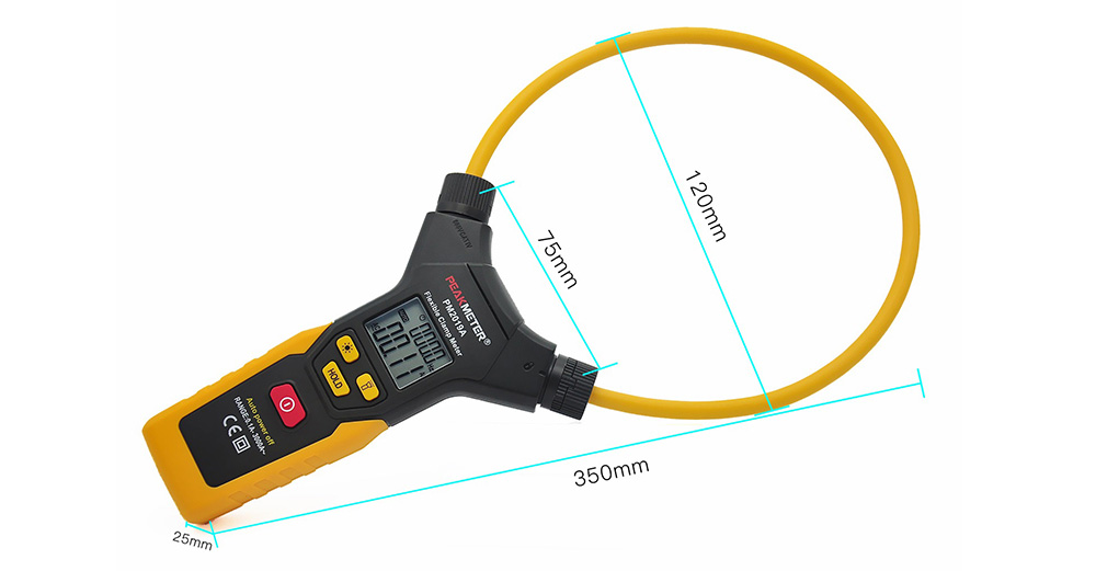 PEAKMETER PM2019A Handheld Digital Flexible Clamp Meter Multimeter AC Current