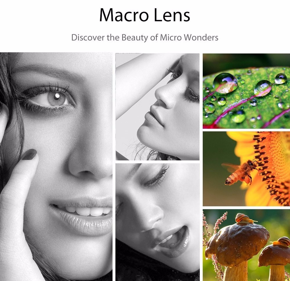 3 in 1 198 Degree Fisheye / 15X Macro / 0.63X Wide Angle Lens IP54 Dustproof Shockproof Protective Cover for iPhone 6 / 6S