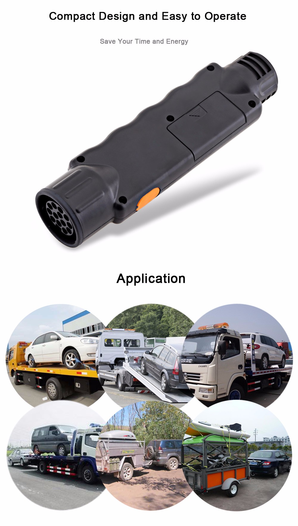 T23331 13 Pin Trailer Plug Socket Connection Tester Vehicle Diagnostic Tool
