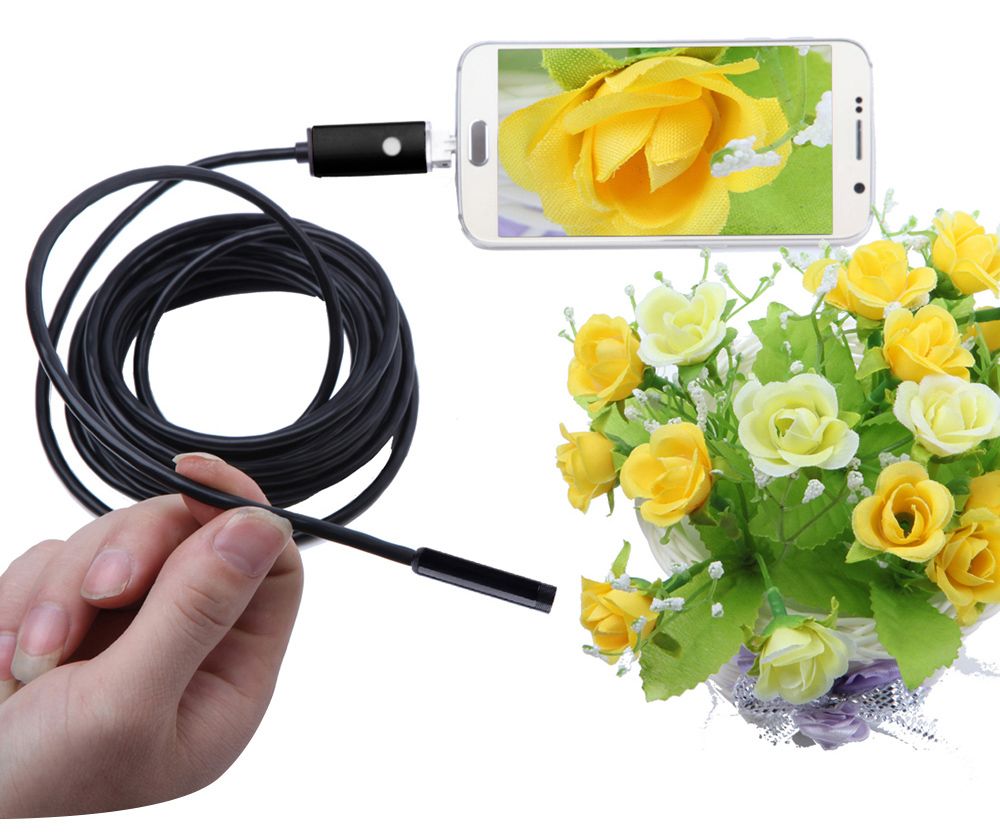 AN99 2-in-1 USB Micro Connector 8MM Endoscope Borescope Inspection Wire Camera