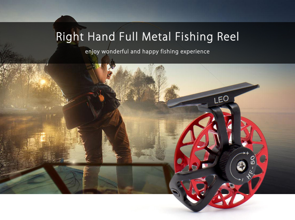 LEO HF50 Right Hand Full Metal Aluminum Alloy CNC Machined Ice Fly Fishing Reel LEO HF50 Right Hand Full Metal Aluminum Alloy CNC Machined Ice Fly Fishing Reel