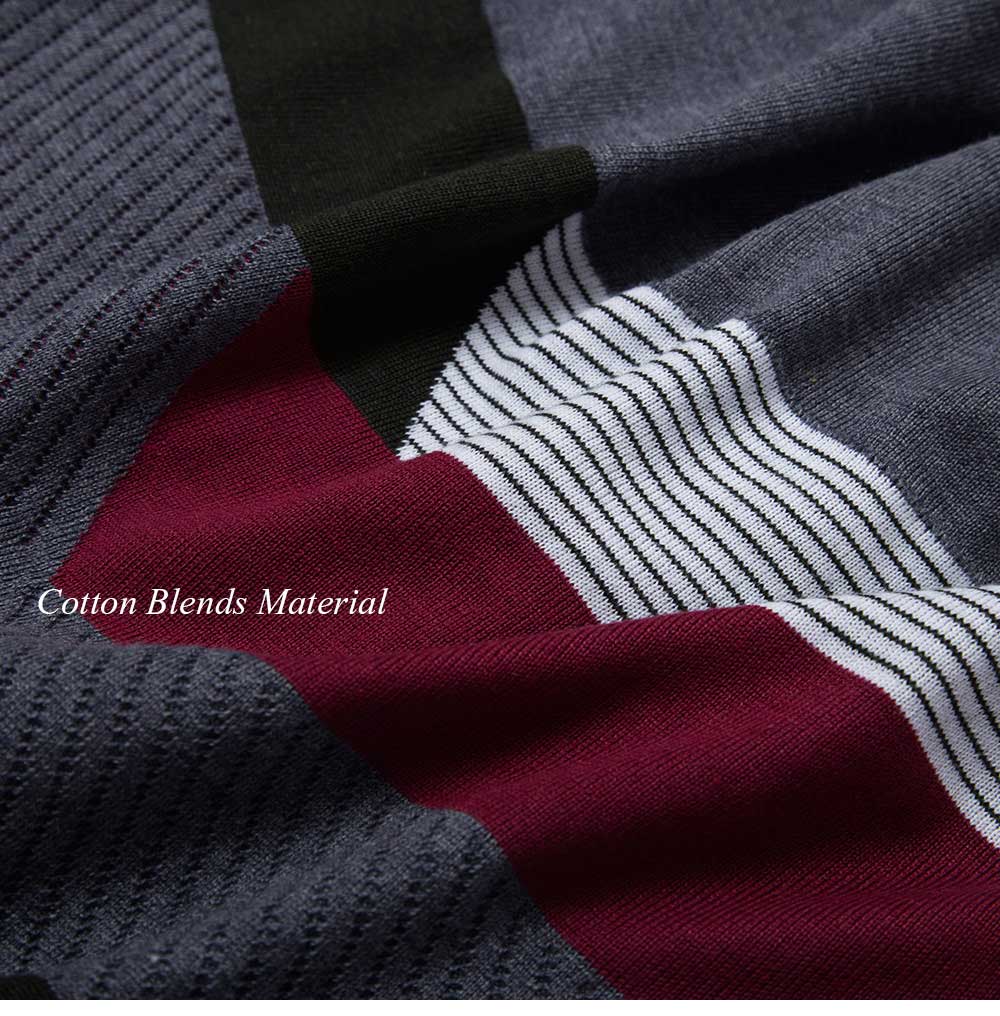 Fashionable Stripe Round Neck Pullover Knitwear for Men