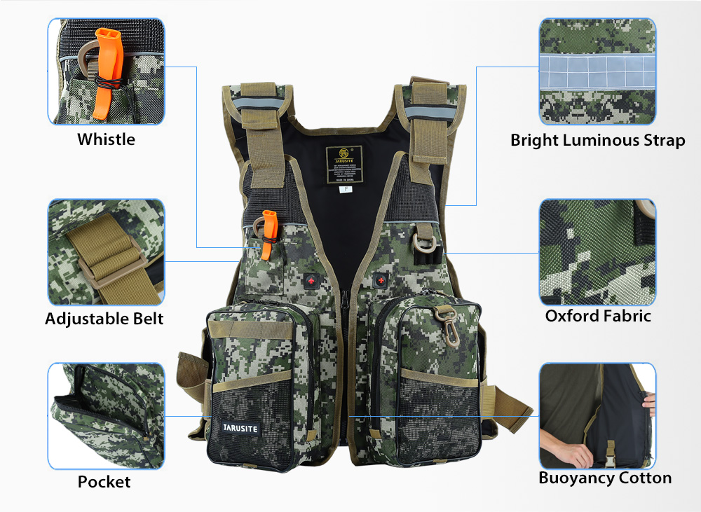 LEO Outdoor Digital Camouflage Life Jacket Fishing Vest LEO Outdoor Digital Camouflage Life Jacket Fishing Vest