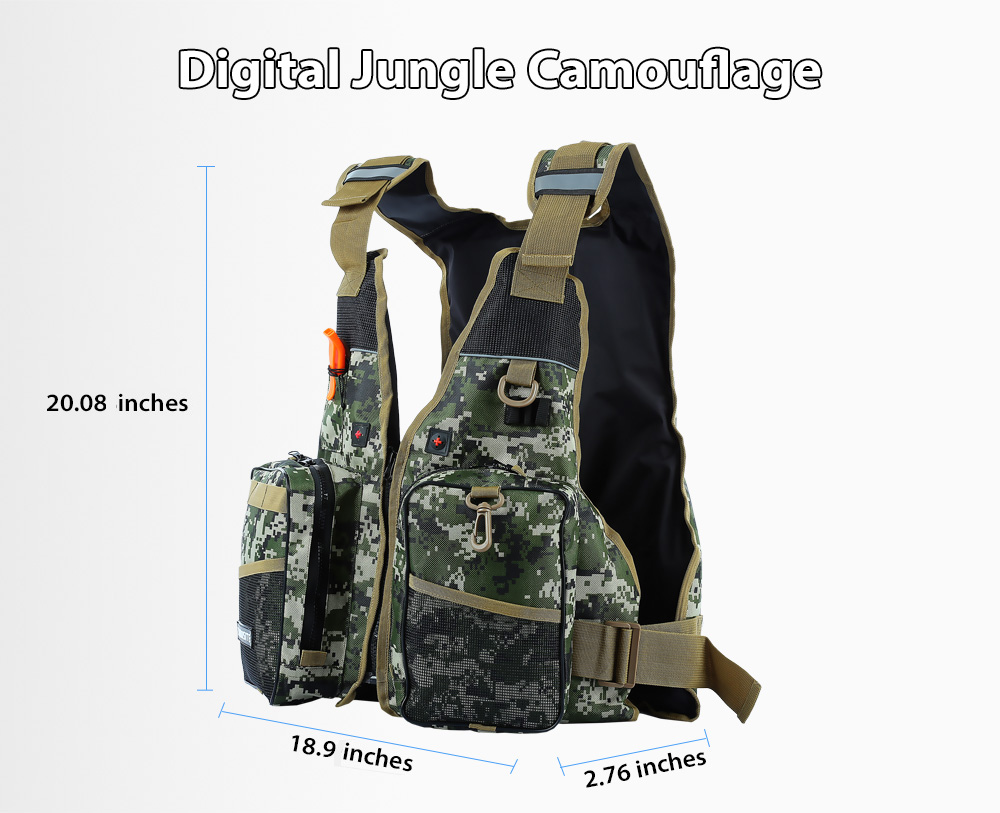LEO Outdoor Digital Camouflage Life Jacket Fishing Vest LEO Outdoor Digital Camouflage Life Jacket Fishing Vest