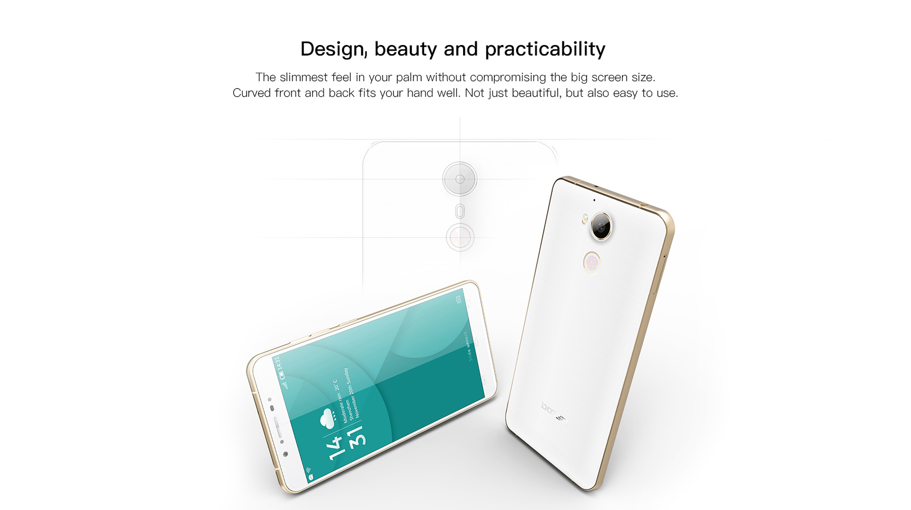 Doogee F7 Android 6.0 5.5 inch 4G Phablet Helio X20 2.3GHz Deca Core 3GB RAM 32GB ROM 13.0MP Rear Camera Bluetooth 4.0 Smart Gestures
