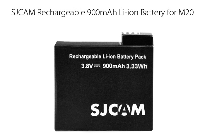 Original SJCAM Replacement 900mAh Rechargeable Back-up Lithium-ion Battery 3.8V for M20