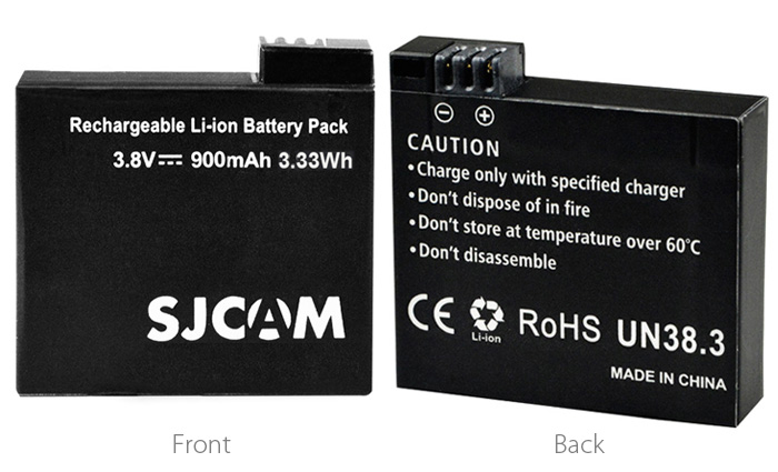 Original SJCAM Replacement 900mAh Rechargeable Back-up Lithium-ion Battery 3.8V for M20