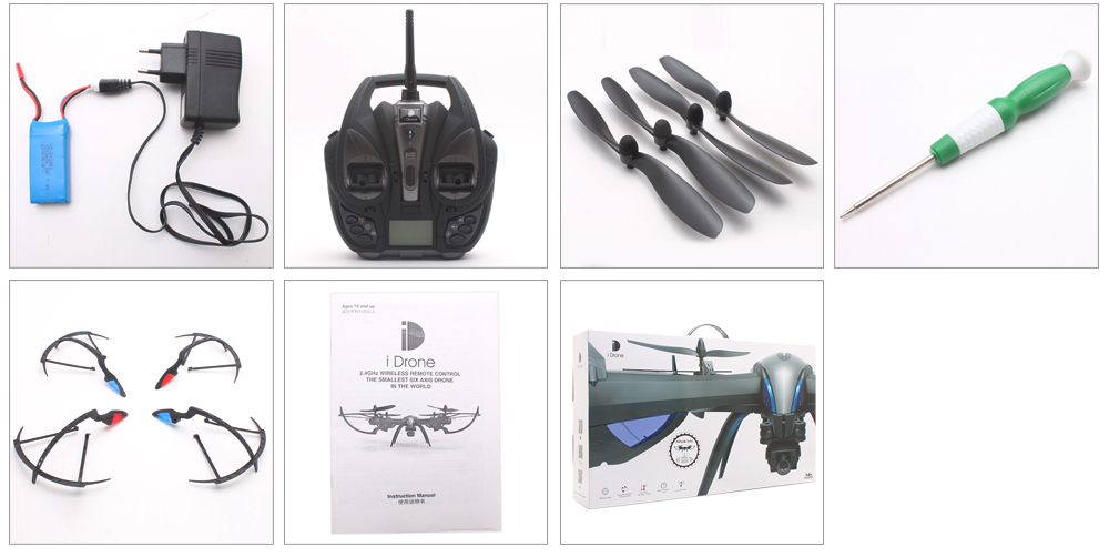 i Drone i8H 2.4GHz 4CH 6 Axis Gyro RC Quadcopter with HD Camera Air Press Altitude Hold WiFi Real Time Transmission i Drone i8H 2.4GHz 4CH 6 Axis Gyro RC Quadcopter with HD Camera Air Press Altitude Hold WiFi Real Time Transmission