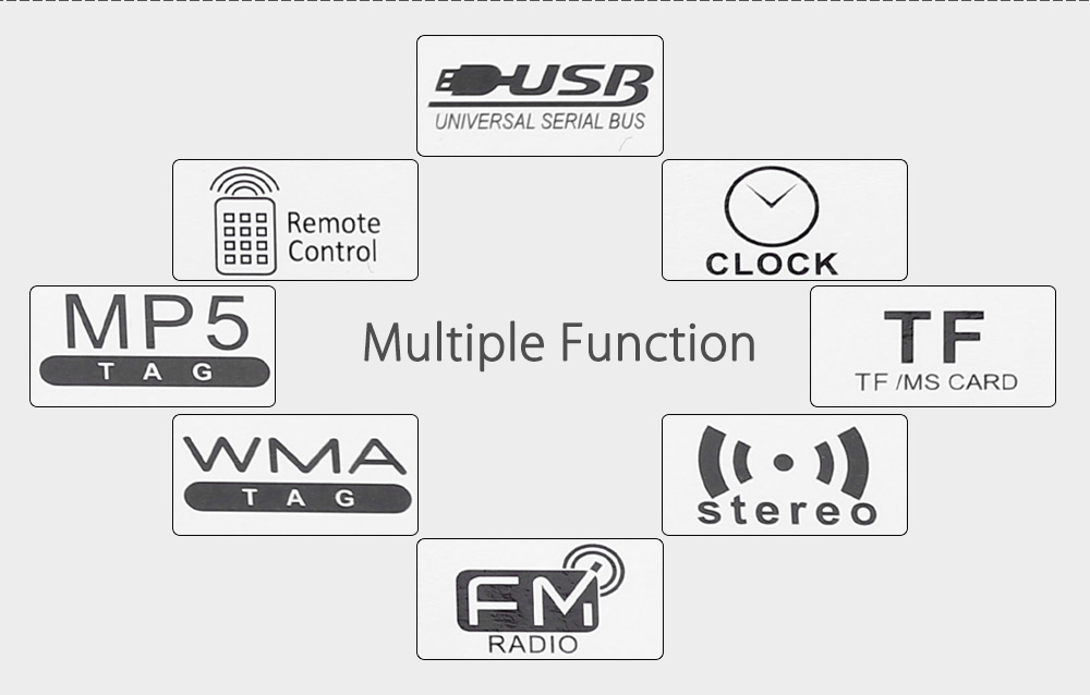 7020G 7 inch Car Audio Stereo MP5 Player 12V Auto Video Remote Control GPS Navigation Function