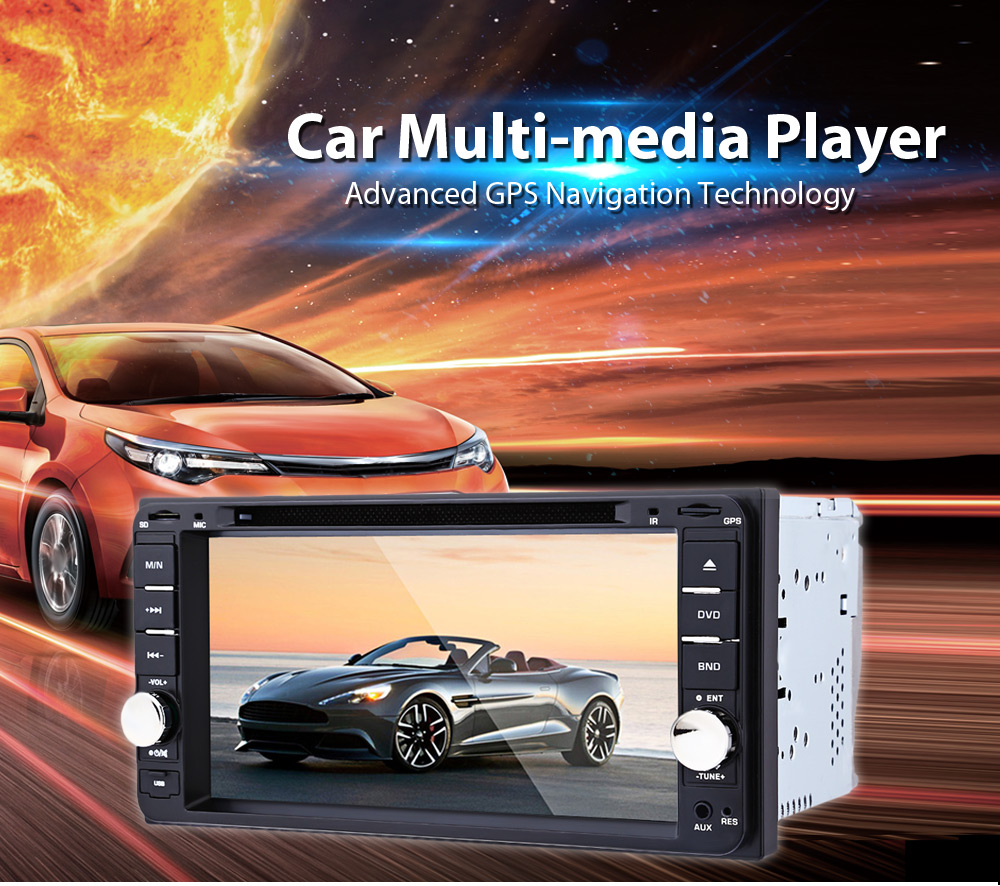 7 inch Car DVD Player 12V Auto Video Remote Control Intelligent Reversing Camera GPS Navigation Function
