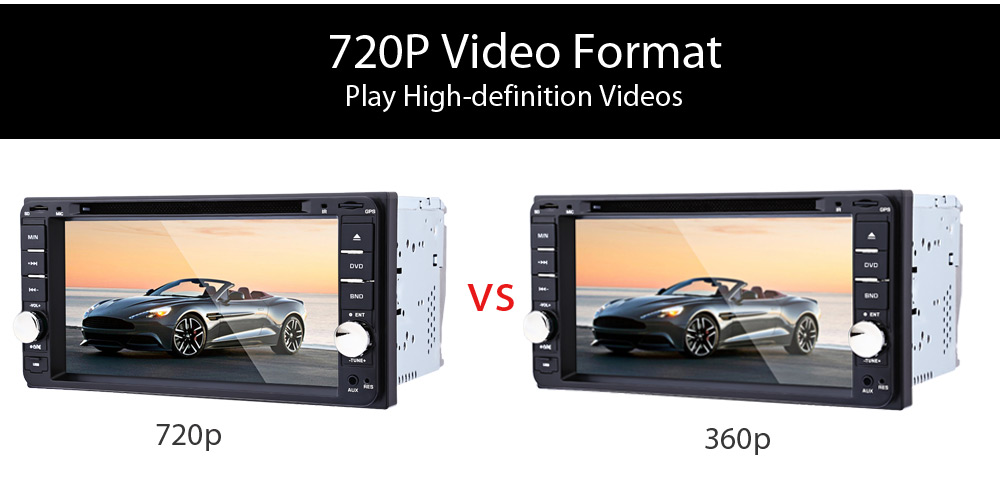 7 inch Car DVD Player 12V Auto Video Remote Control Intelligent Reversing Camera GPS Navigation Function